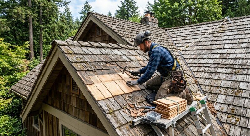 Cedar Shake Roof Repair in Yorktown Heights, NY