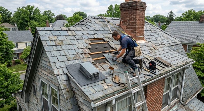 Slate Shingles Repair in Wilton, CT