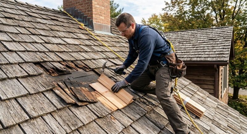 Wood Shake Roof Repair in Carmel, NY