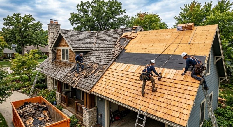 Wood Shake Roof Replacement in South Salem, NY
